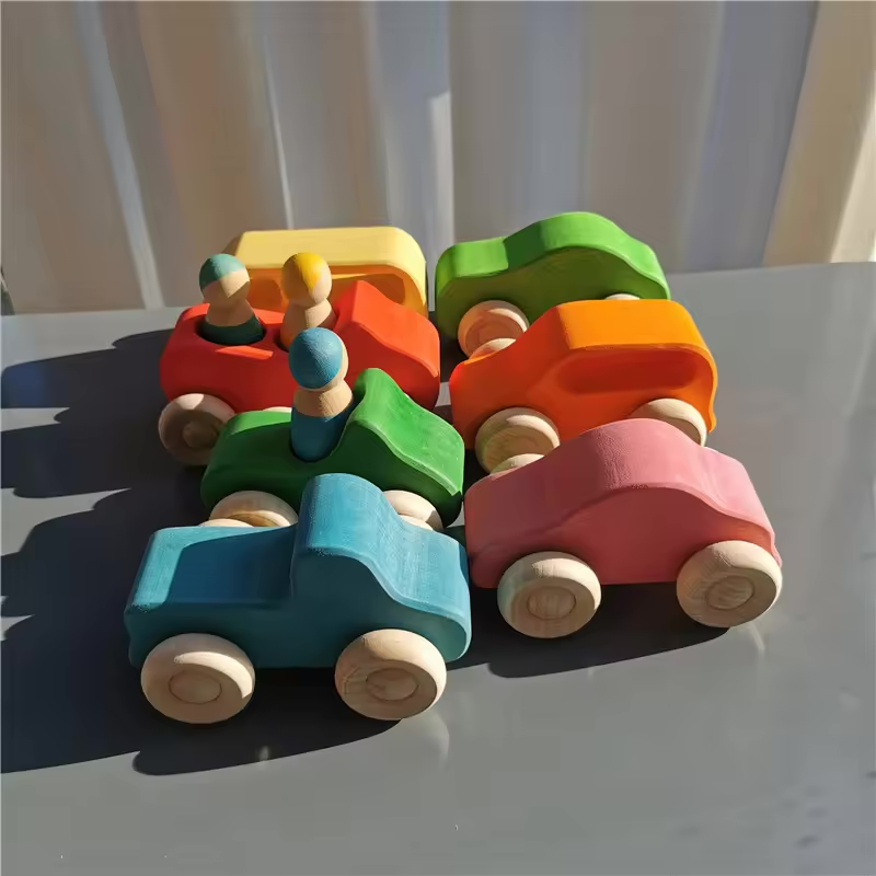 Basswood Rainbow Cars (Set of 7)