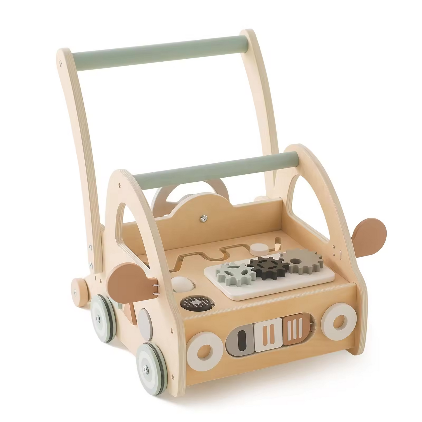 Wooden Activity Baby Walker Multifunction Wooden Cognitive Toys Learning Educational Toys for Kids