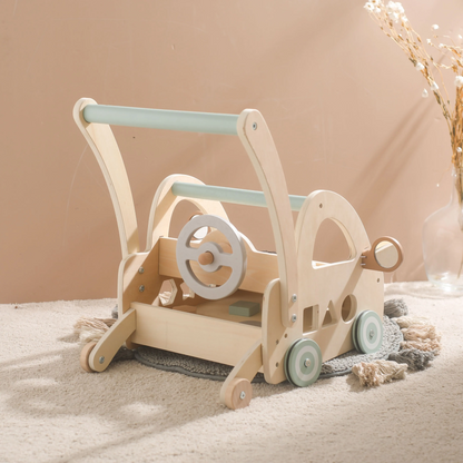 Wooden Activity Baby Walker Multifunction Wooden Cognitive Toys Learning Educational Toys for Kids