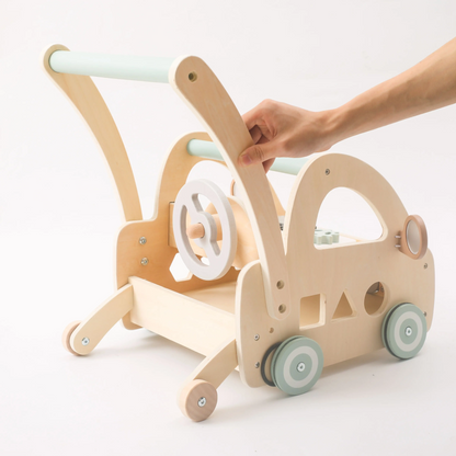 Wooden Activity Baby Walker Multifunction Wooden Cognitive Toys Learning Educational Toys for Kids