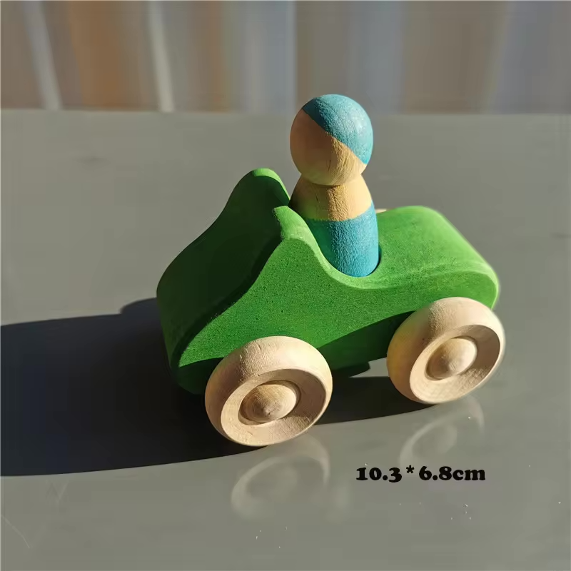 Green Car with 1 Peg (1 piece)